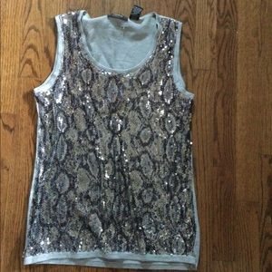 Sequin front tank top size large